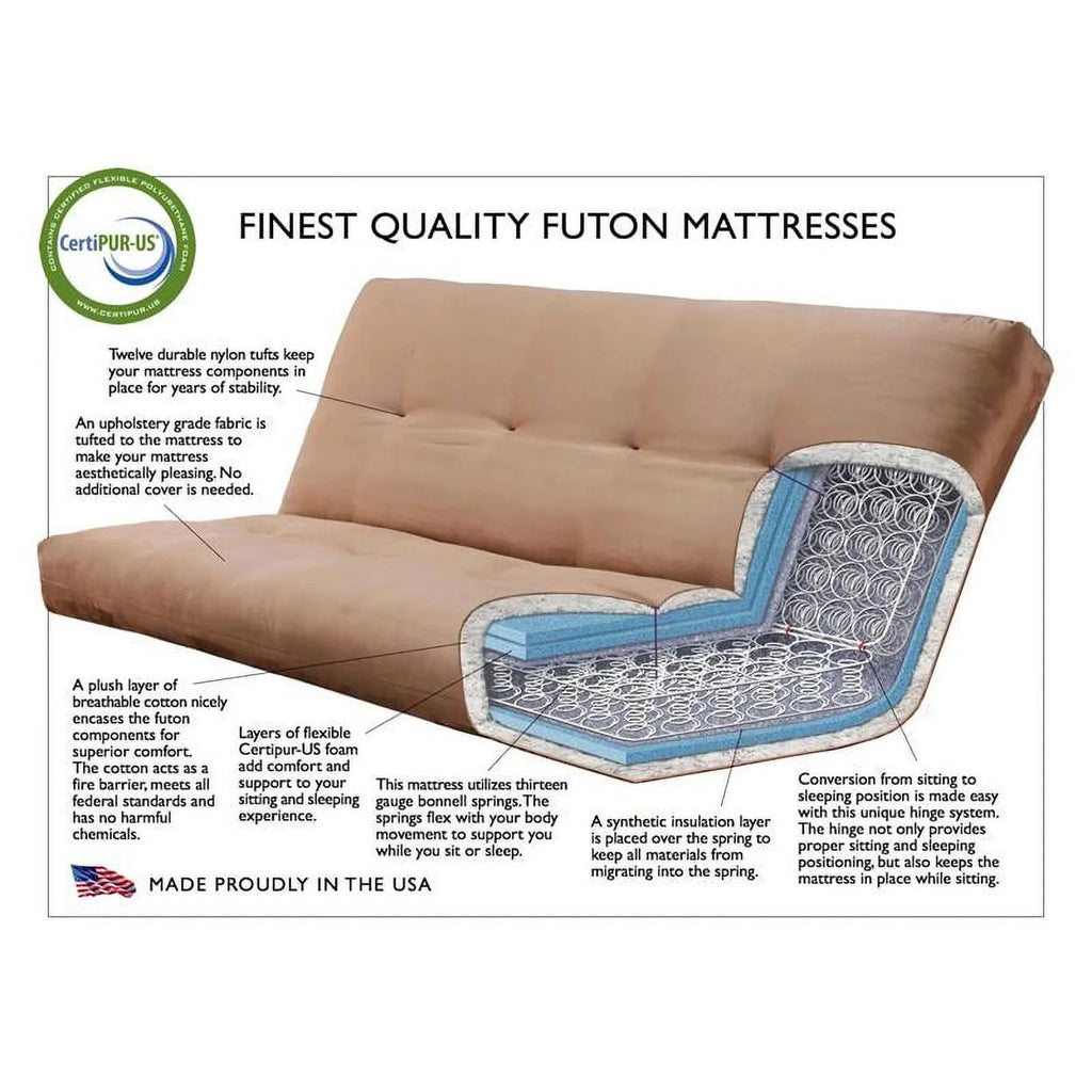 Storage Frame with Fabric Mattress in Black/Espresso Z547
