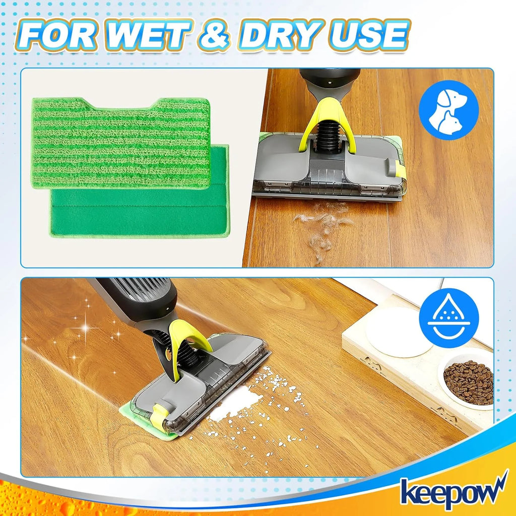 1+3+6 Pads Washable Vacuum Mop Pad Refills H5745