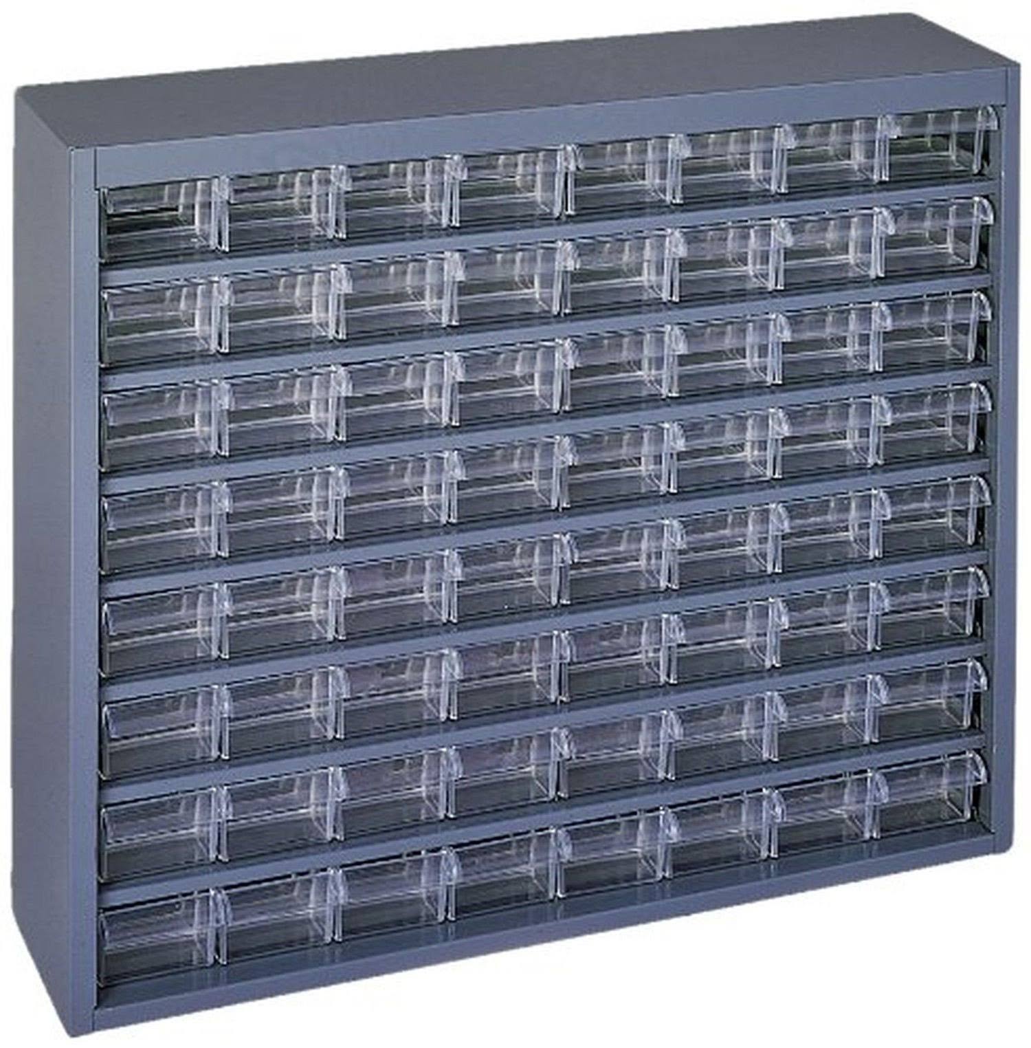 Gray Steel Cabinet, 64 Plastic Drawer V735