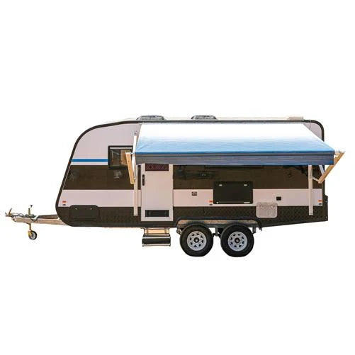 Motorized Retractable RV/Patio Awning - 13 x 8 Feet - Blue Fade B68880