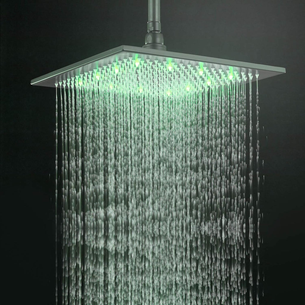 Oil Rubbed Bronze LED Square Shower Head Pack of 2 Y583