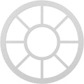 36x22OD x 13 1/8x22ID x 1x22P PVC Pierced Ceiling Medallion T745451