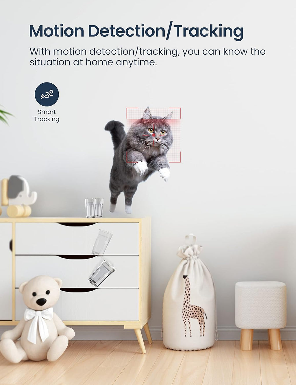 2 Pack Wi-Fi Pet Camera with Motion Detection and 2-Way Audio K887