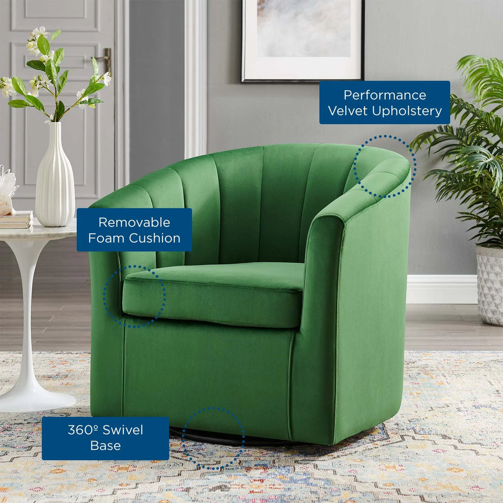 Green Velvet Accent Armchair N909