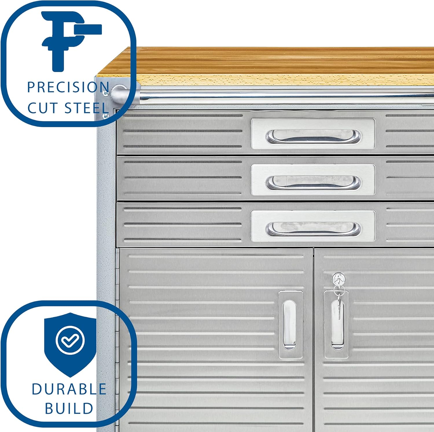 Granite Gray Rolling Storage Cabinet with Drawers N825735
