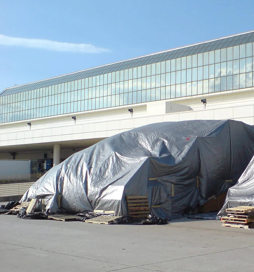 Heavy-Duty 10-mil Silver Poly Tarp C55132