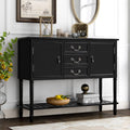 Black 45-Inch Solid Wood Console Table Q456