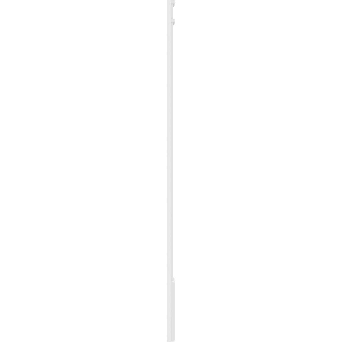 Two Equal Flat Panel PVC Pilaster with Decorative Capital & Base (Pair) B856