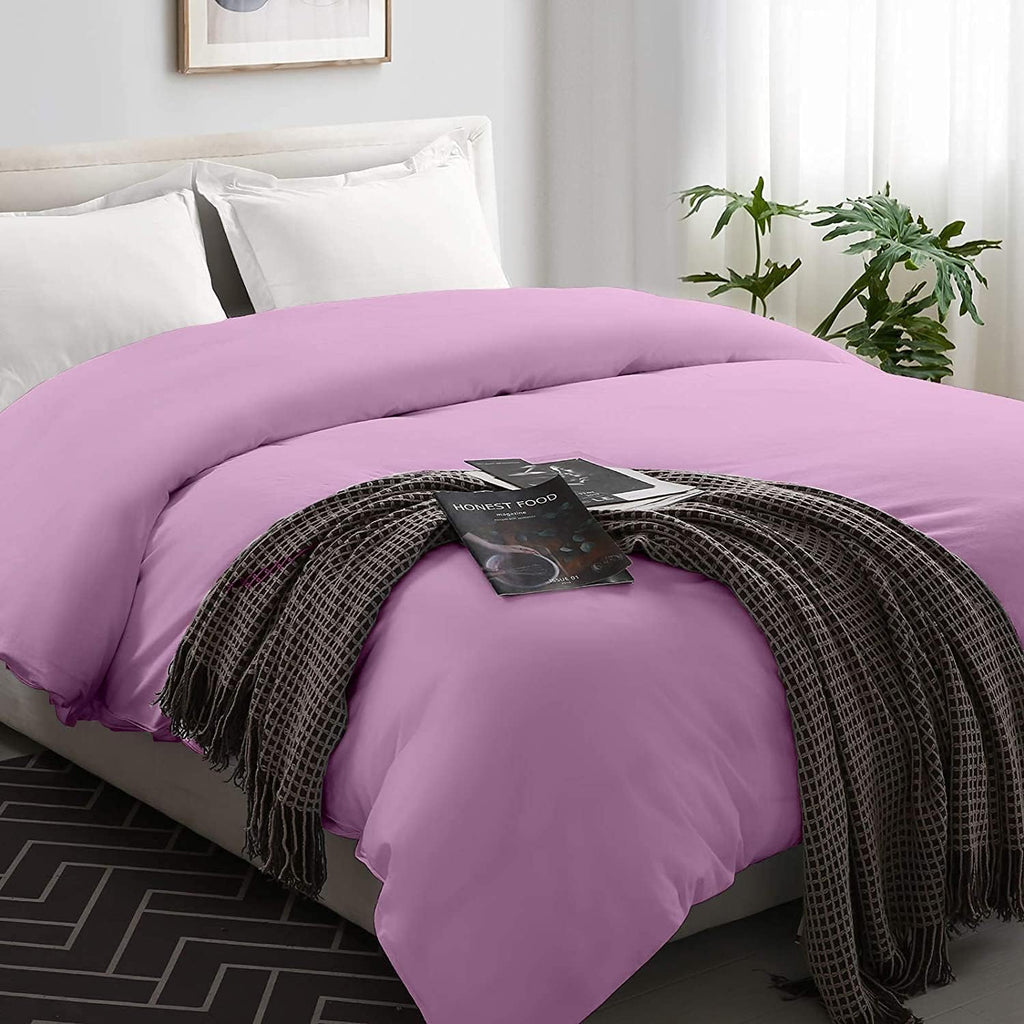 Silver Grey Striped King Duvet Cover with Zipper Closer Q60129