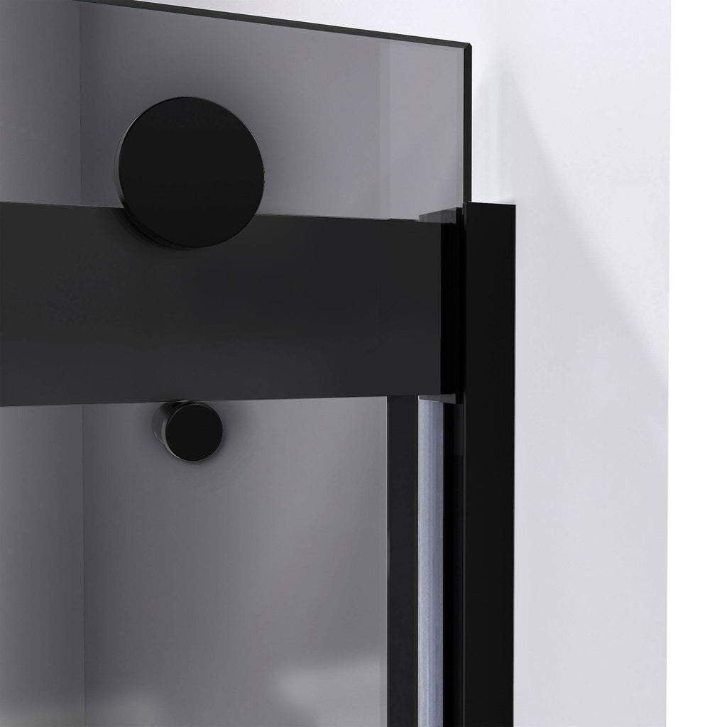 Semi-Frameless Bypass Shower Door in Chrome and Gray Glass K60036