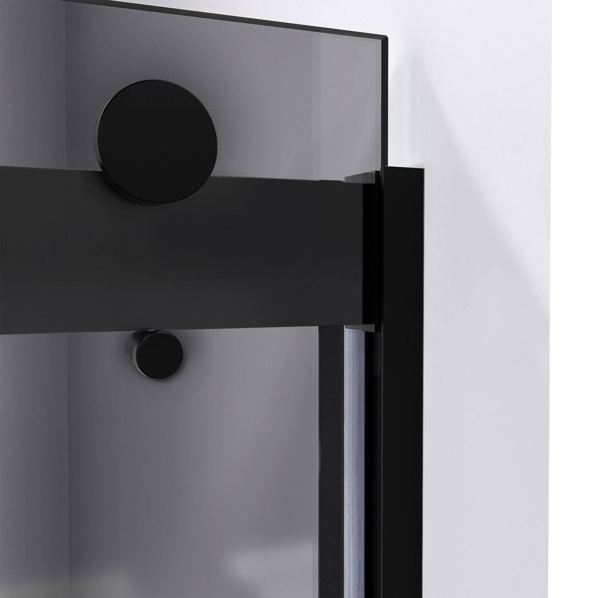 Semi-Frameless Bypass Shower Door in Chrome and Gray Glass K60036