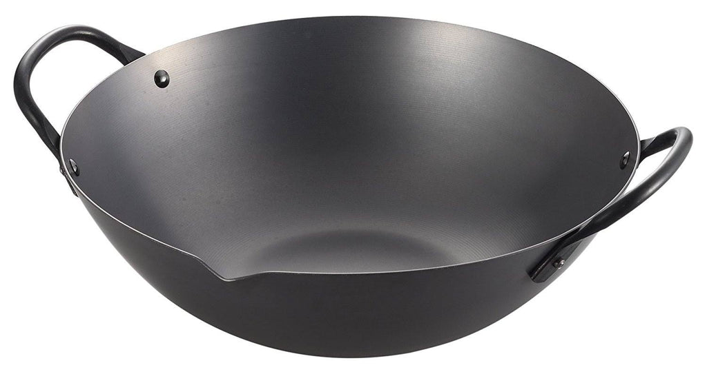 Black Steel Canton Wok F9502