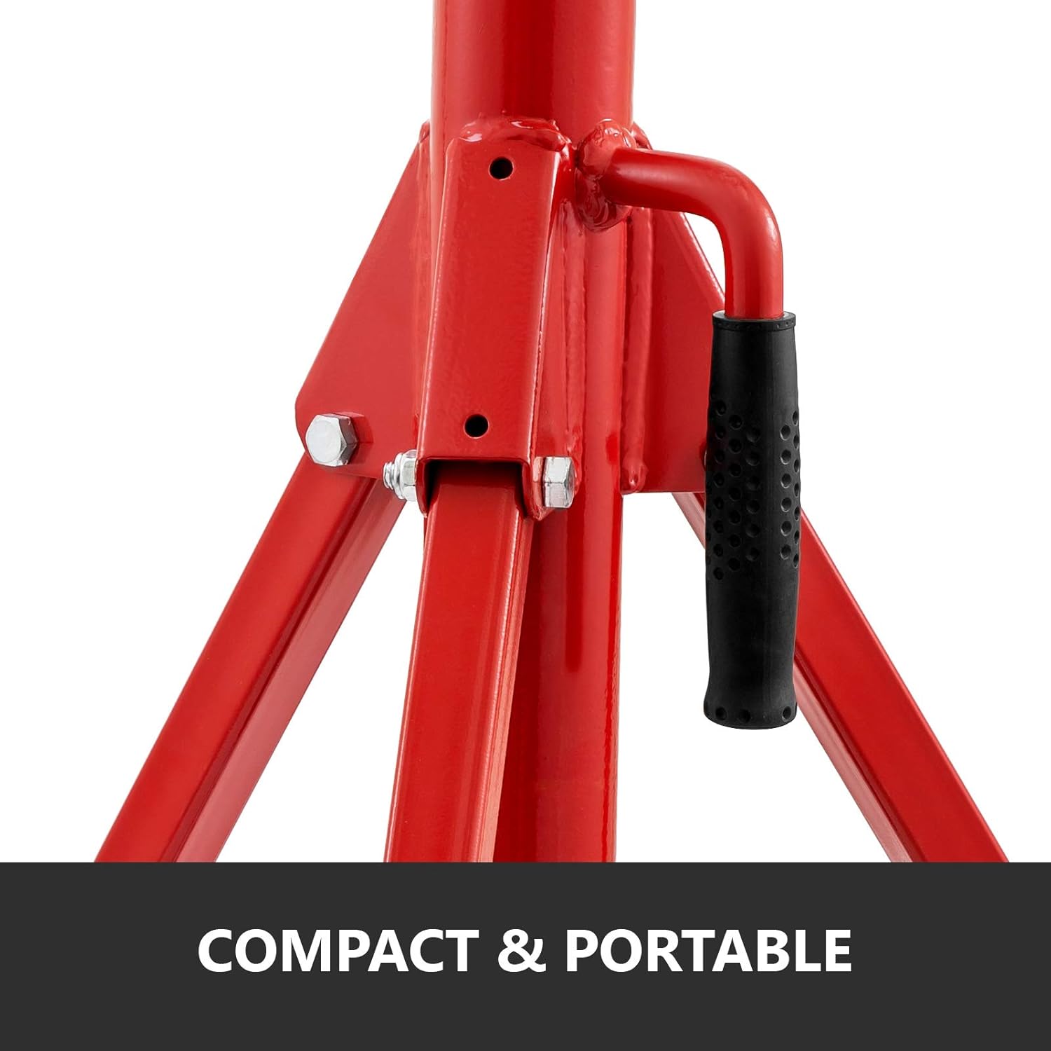 V Head Pipe Stand, Adjustable Height 24-42, 2500 lb. Load Capacity, Carbon Steel S13717