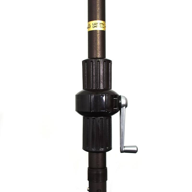 9 ft. Patio Umbrella with Stone Black Aluminum Pole D447651