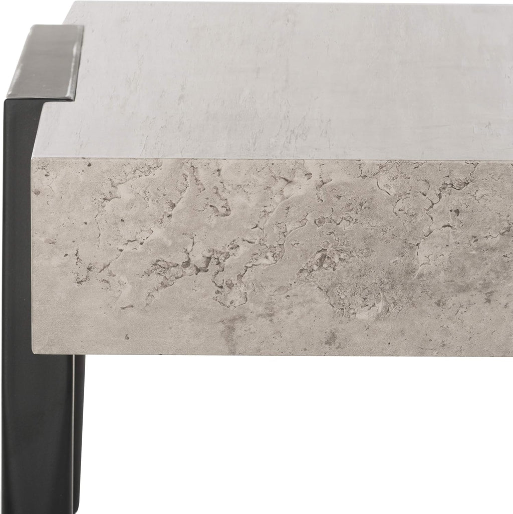 Light Grey and Black Coffee Table A25825