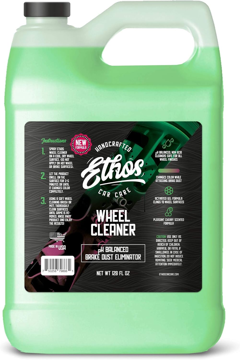 Wheel Cleaner Spray, Brake Dust and Iron Remover, Color Change Technology, Gallon, Pack of 2 U752