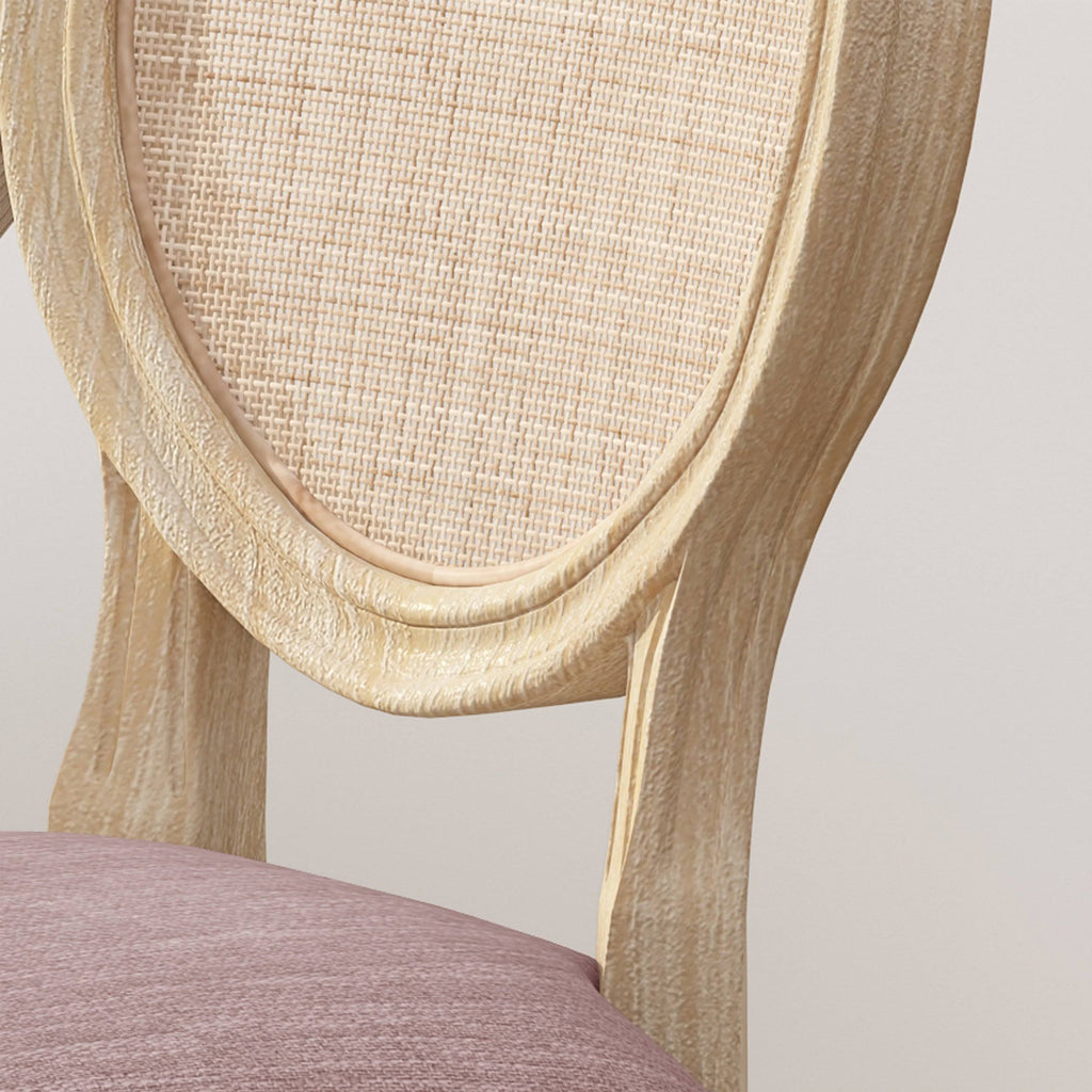 Oval Cane Back Dining Chair (Set of 2) Light Blue P304