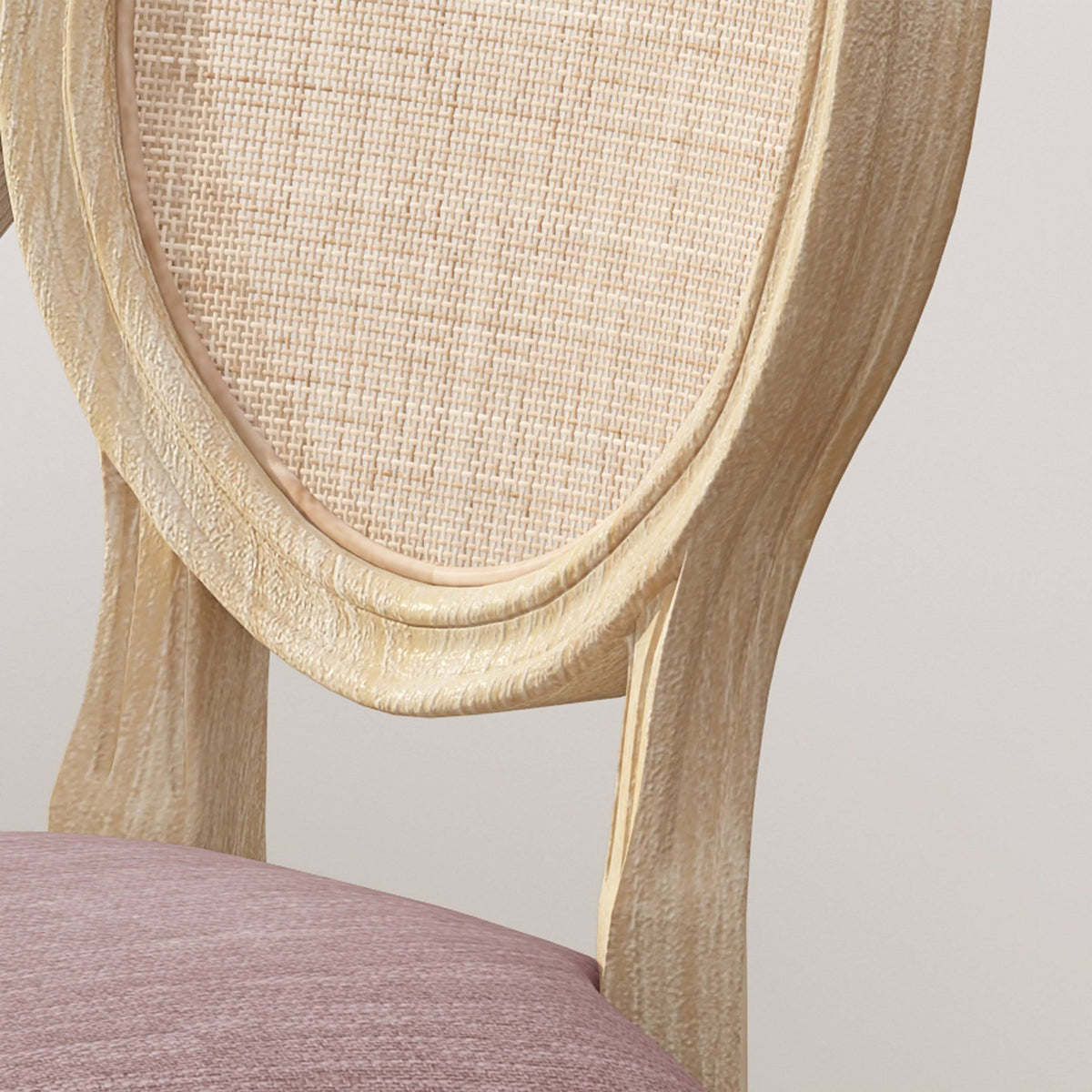 Oval Cane Back Dining Chair (Set of 2) Light Blue P304
