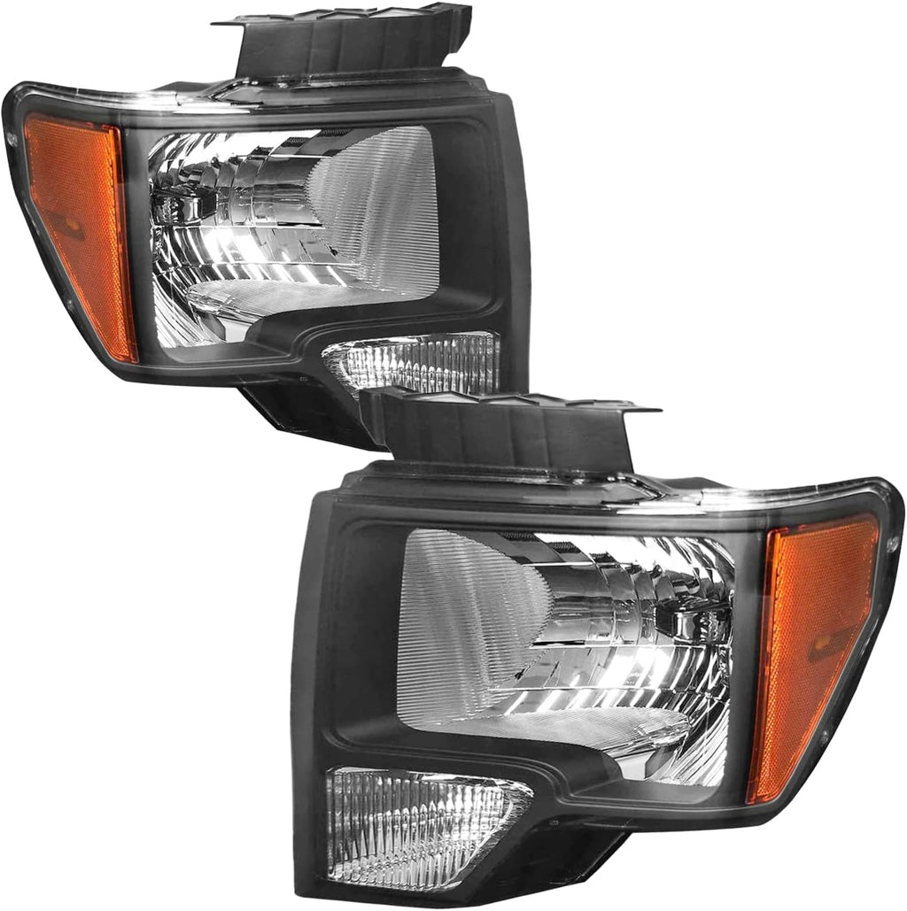 Chrome Housing Headlight Assembly with Amber Reflector E302231