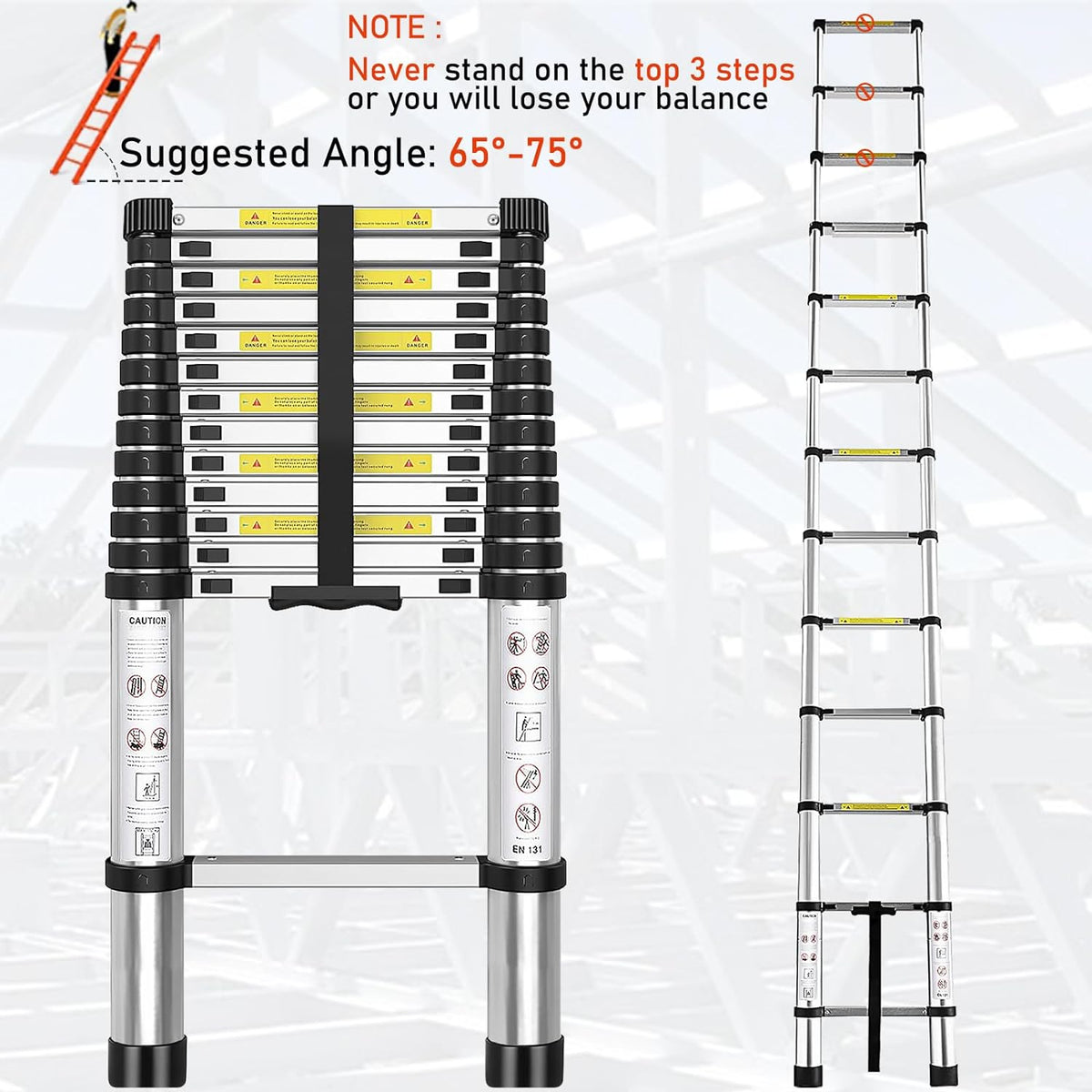 8.5FT Aluminum Telescoping Ladder J447484