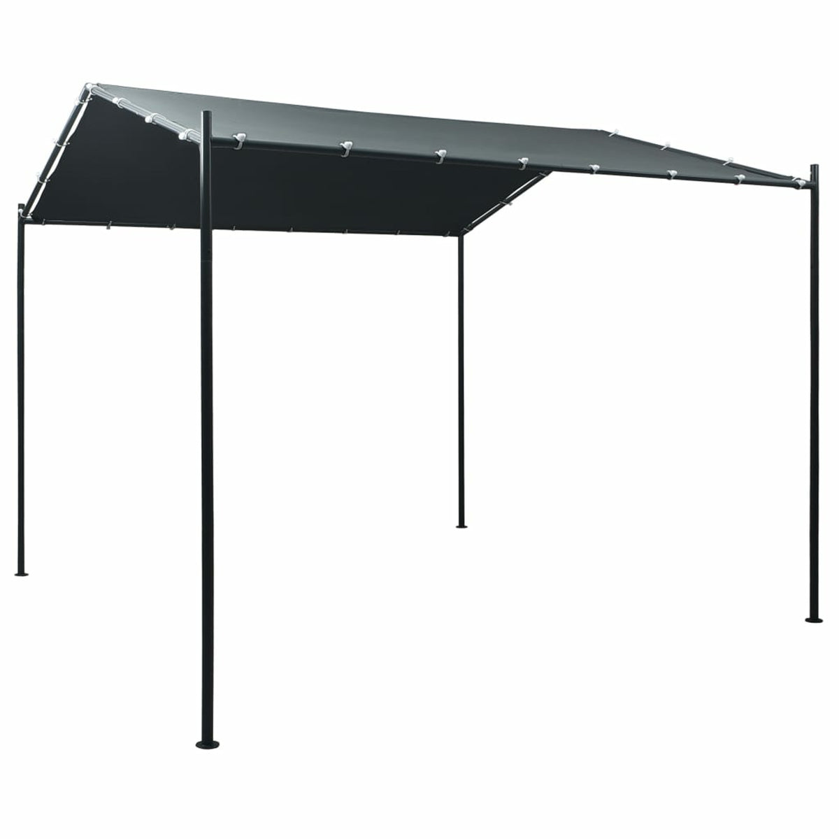 Gazebo Pavilion Tent Canopy 9.8ft x 9.8ft Steel Anthracite H4232