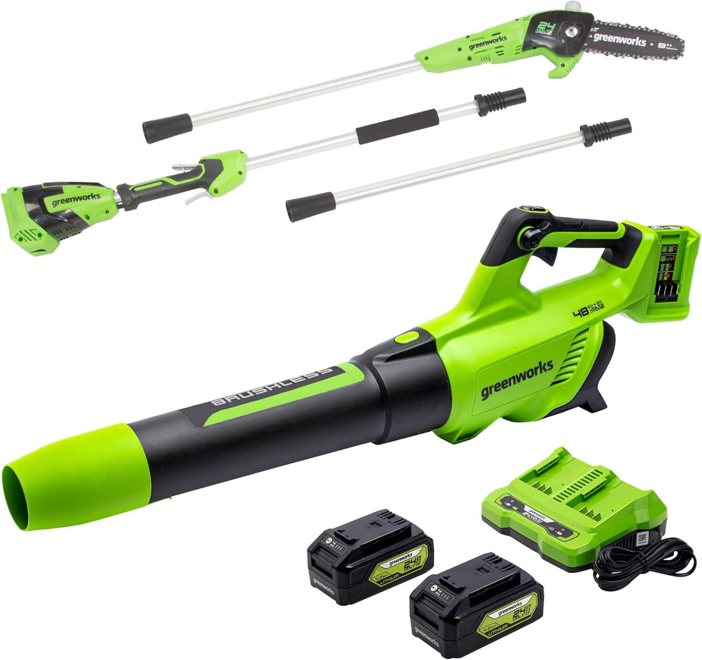 48V Brushless Cordless Axial Blower with 4.0Ah Batteries and Dual Port Rapid Charger W9452