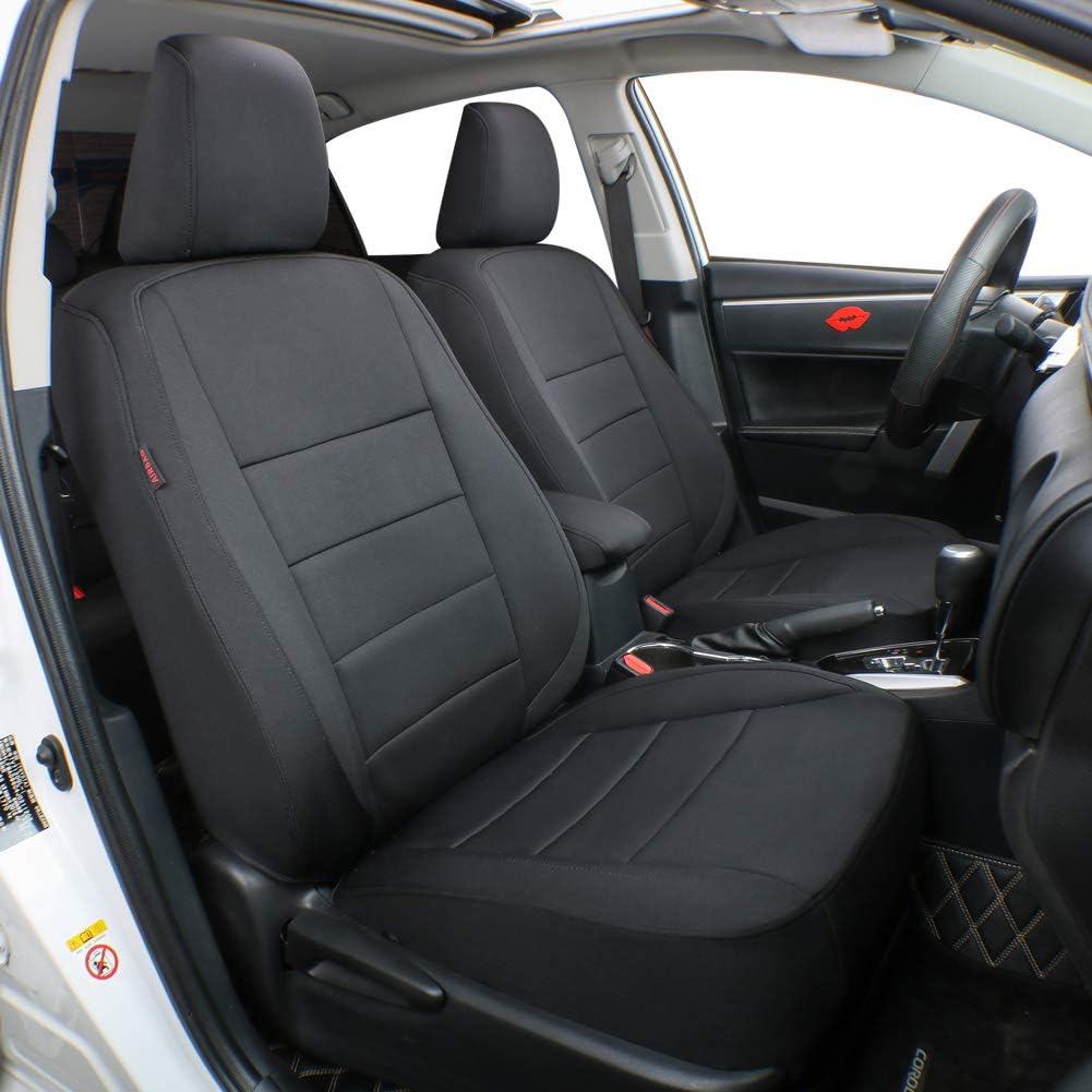 Custom Fit Full Set Car Seat Covers Leatherette Black V8731
