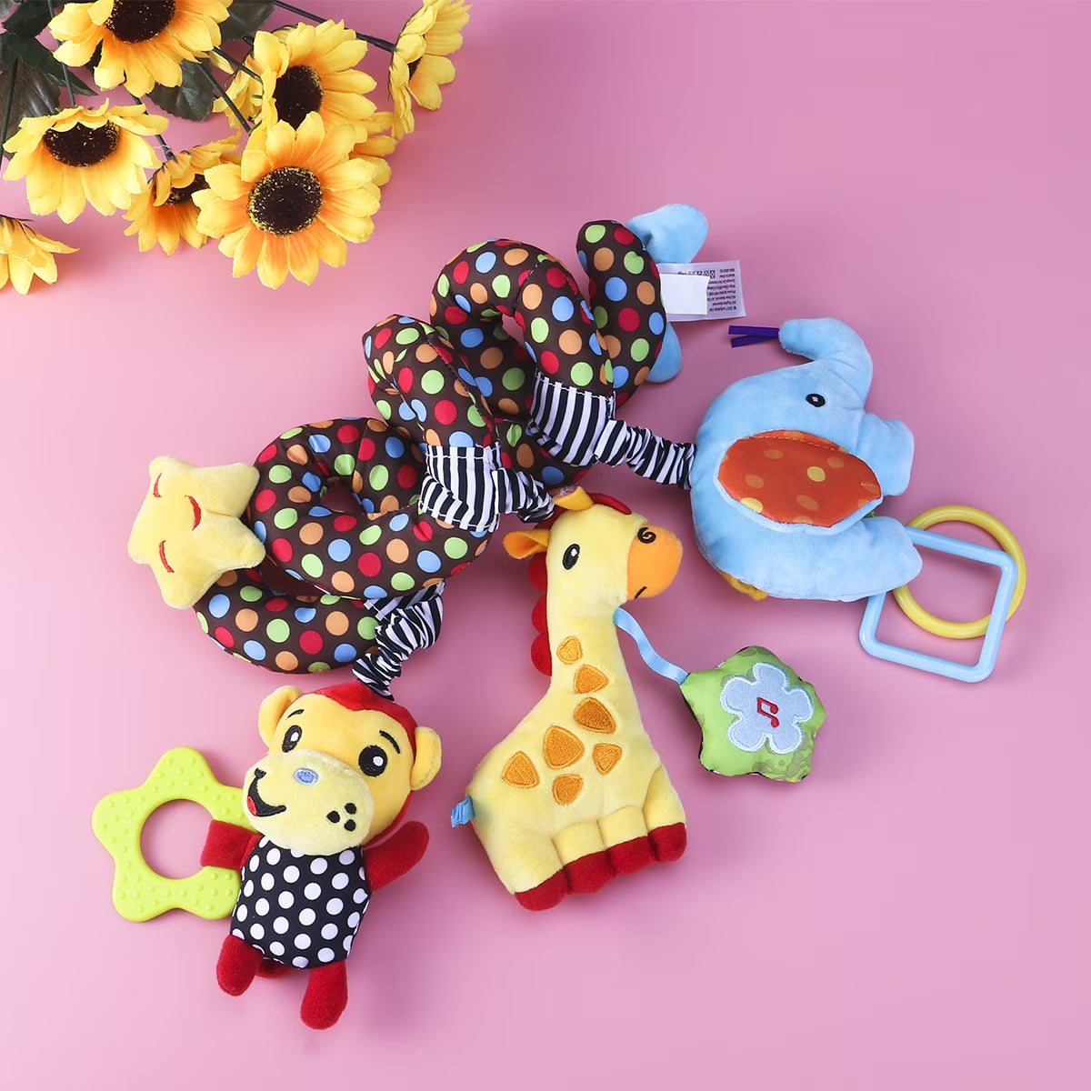 Infant Baby Activity Spiral Stroller Toy Plush Toy S8859