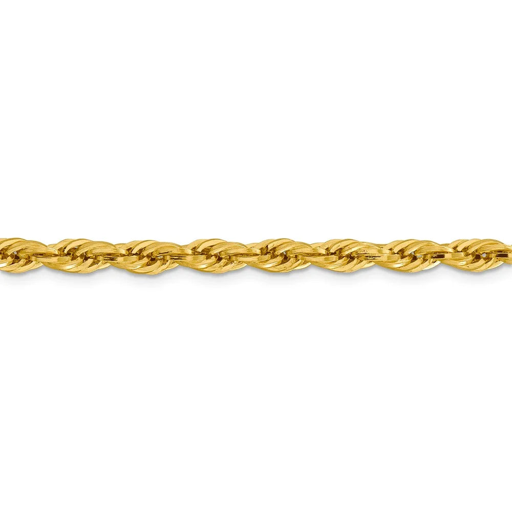 14kt Yellow Gold 24 inch Rope Chain with Lobster Clasp Z1381