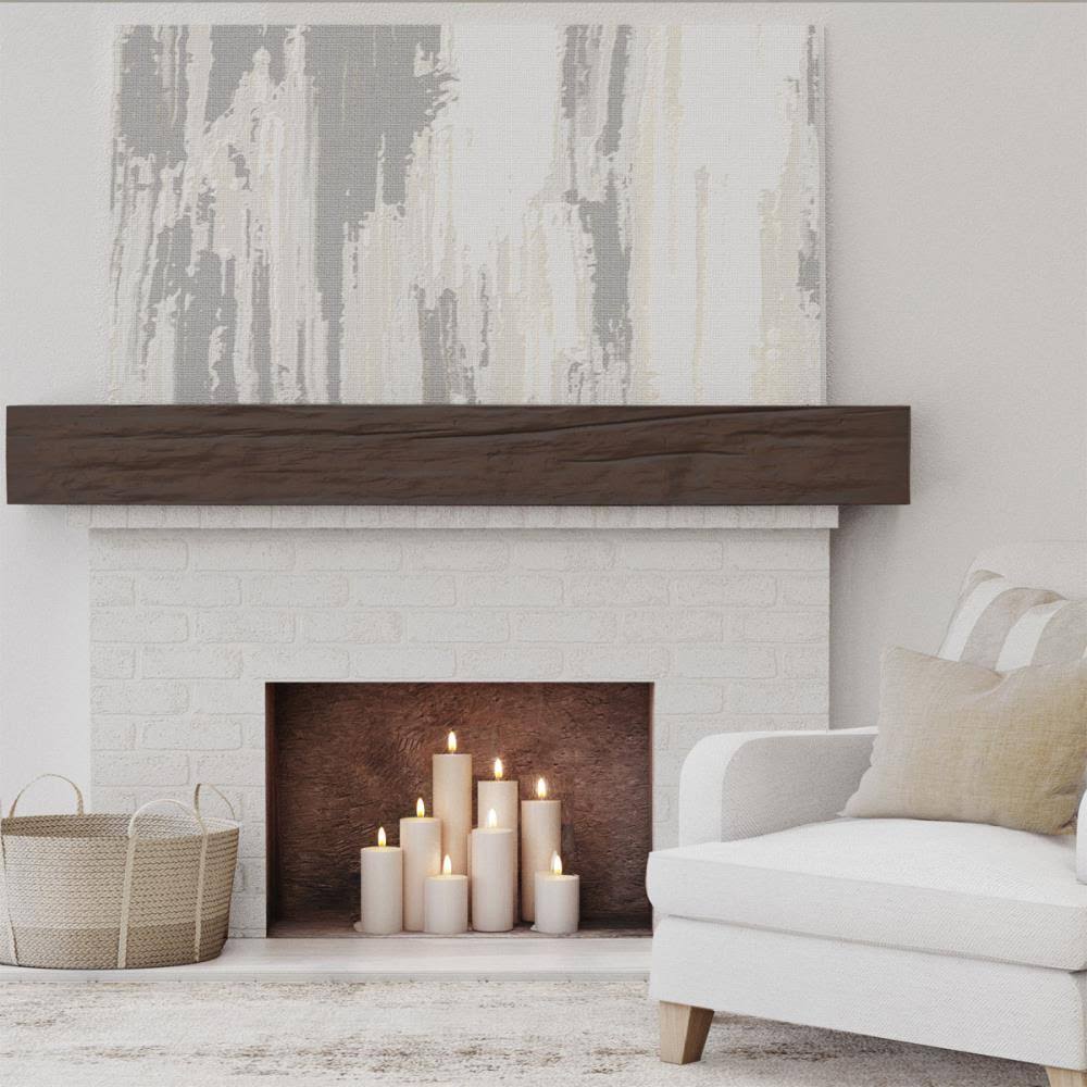 Premium Hickory Faux Wood Fireplace Mantel I669803