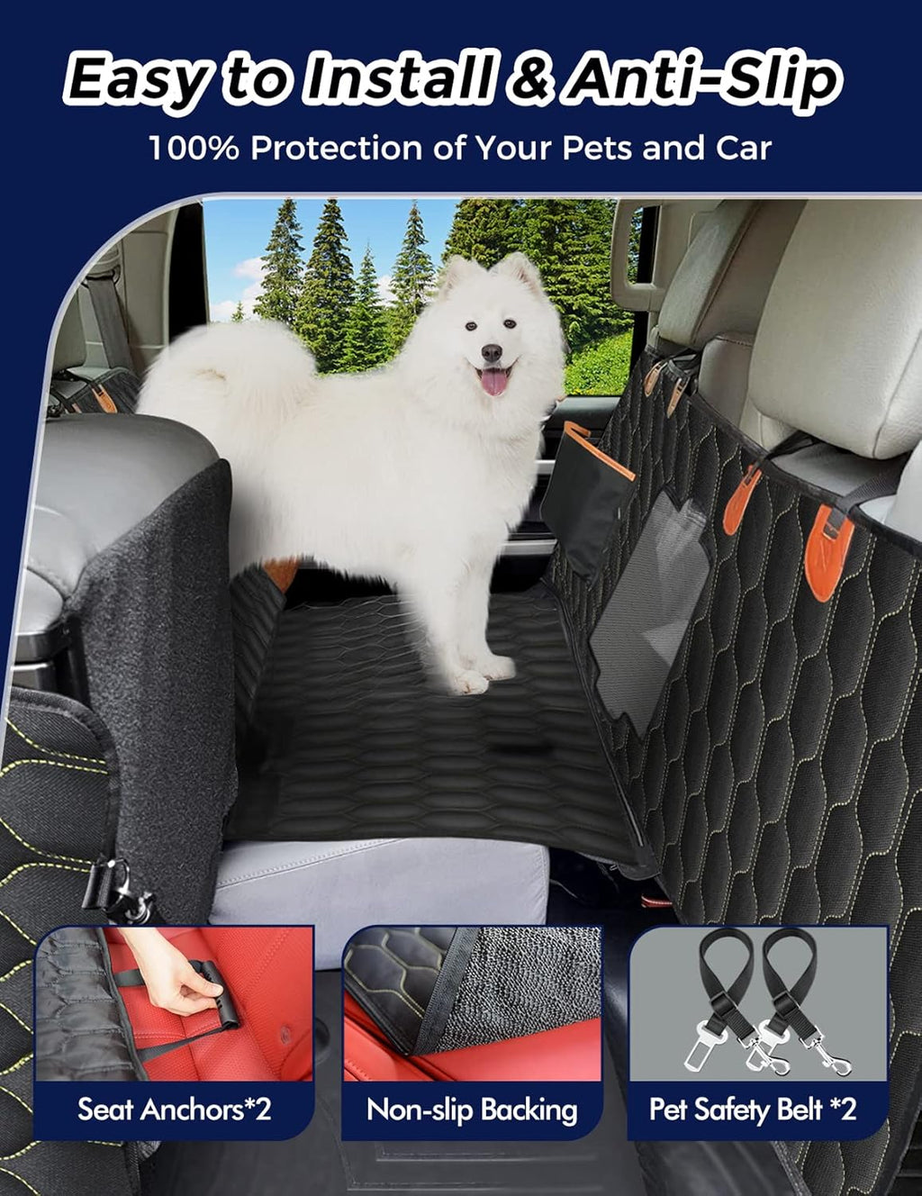 5-in-1 Waterproof Dog Seat Cover Pack of 2 P921516