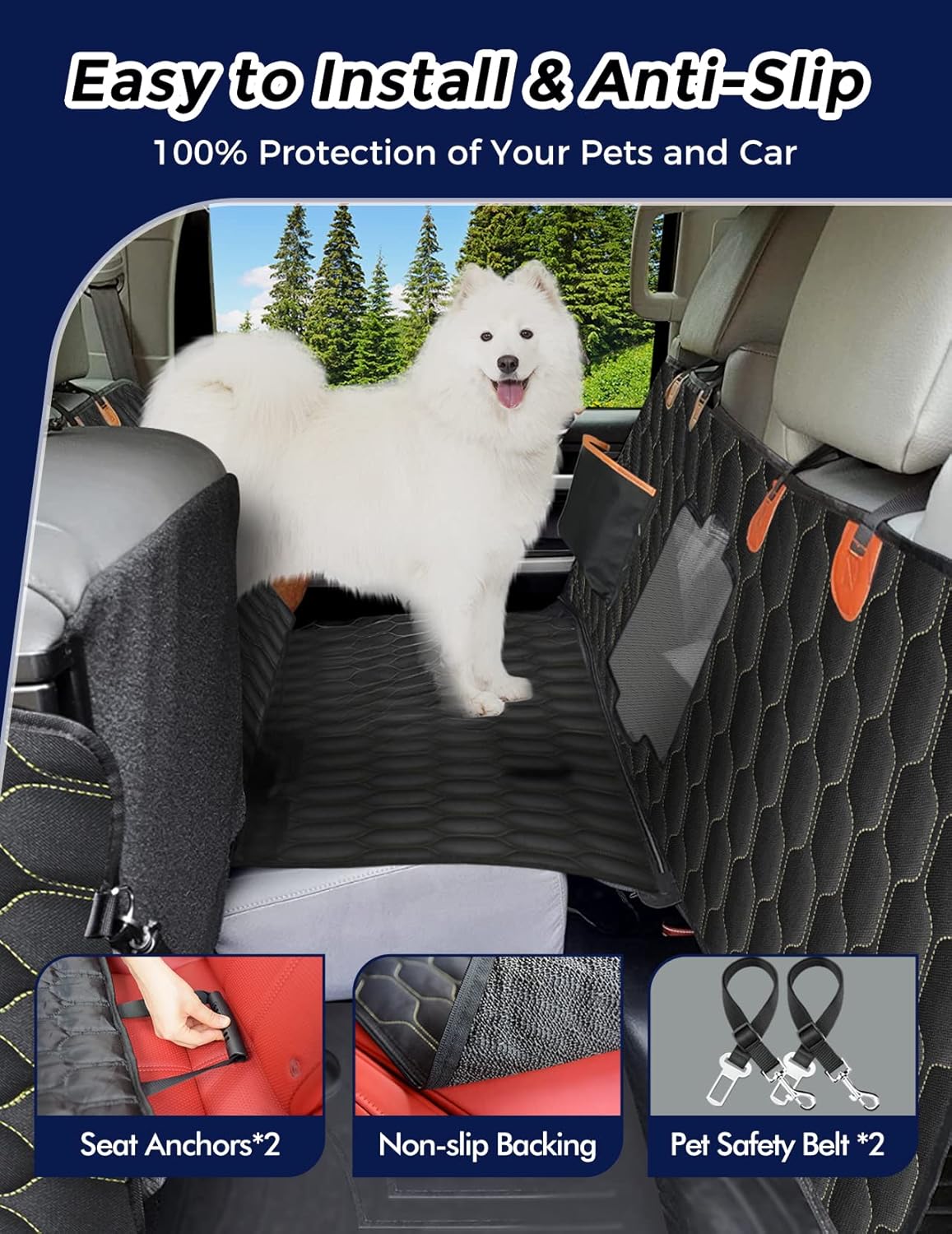 5-in-1 Waterproof Dog Seat Cover Pack of 2 P921516