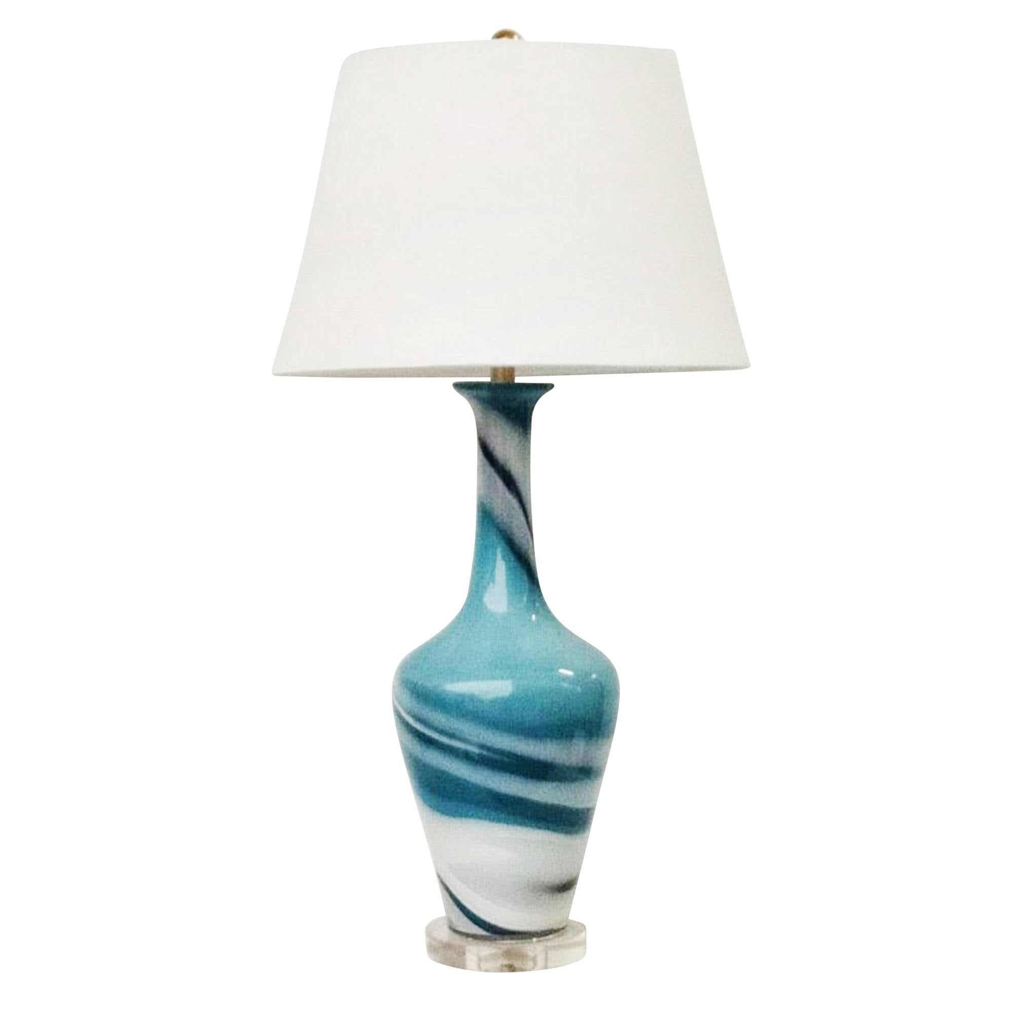 Blue Glass Table Lamp U71455