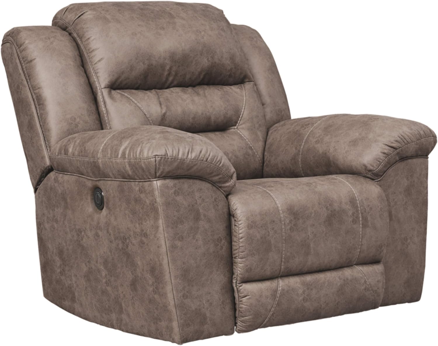 Faux Leather Power Rocker Recliner, Dark Brown P475