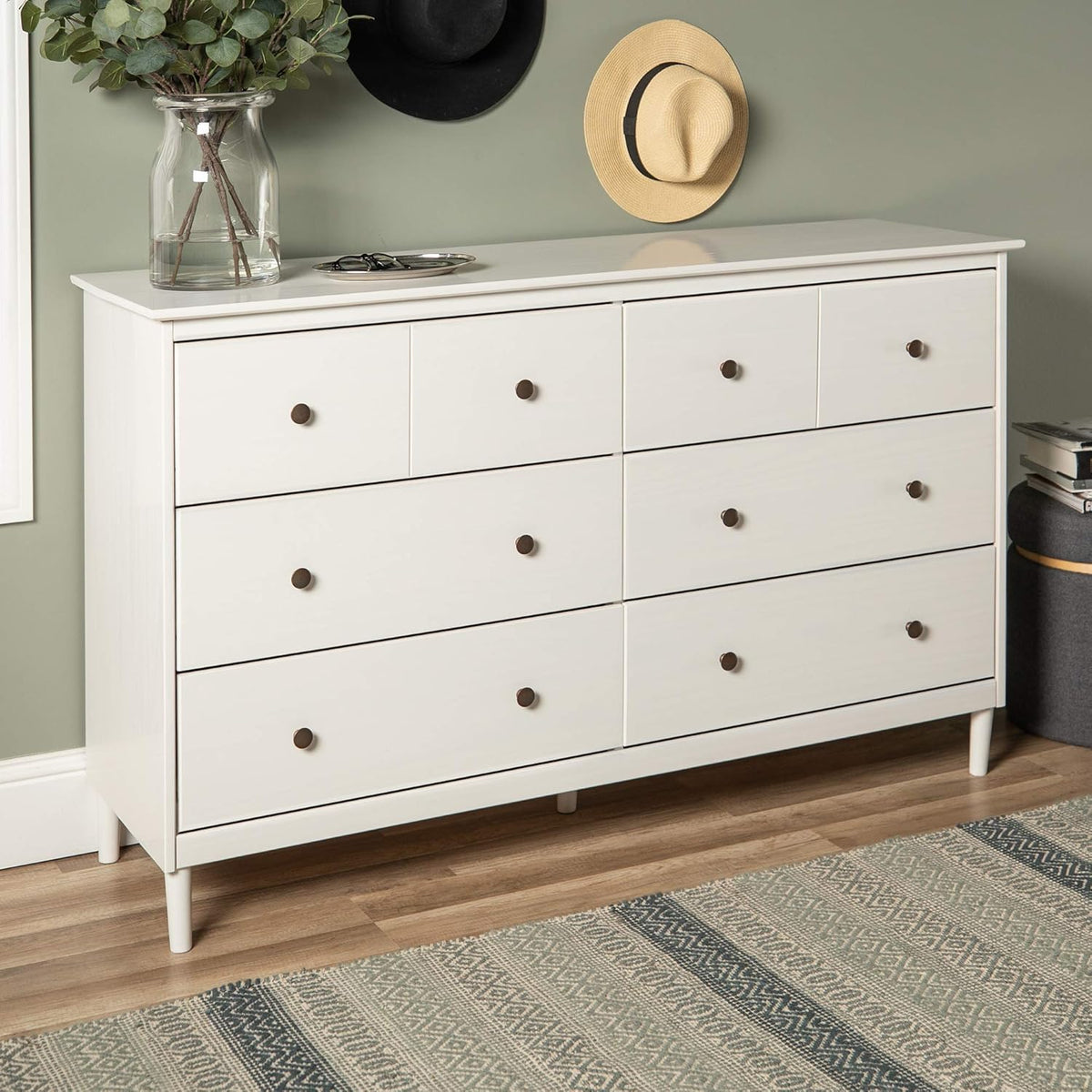 Caramel Wood 3 Drawer Nightstand D950872