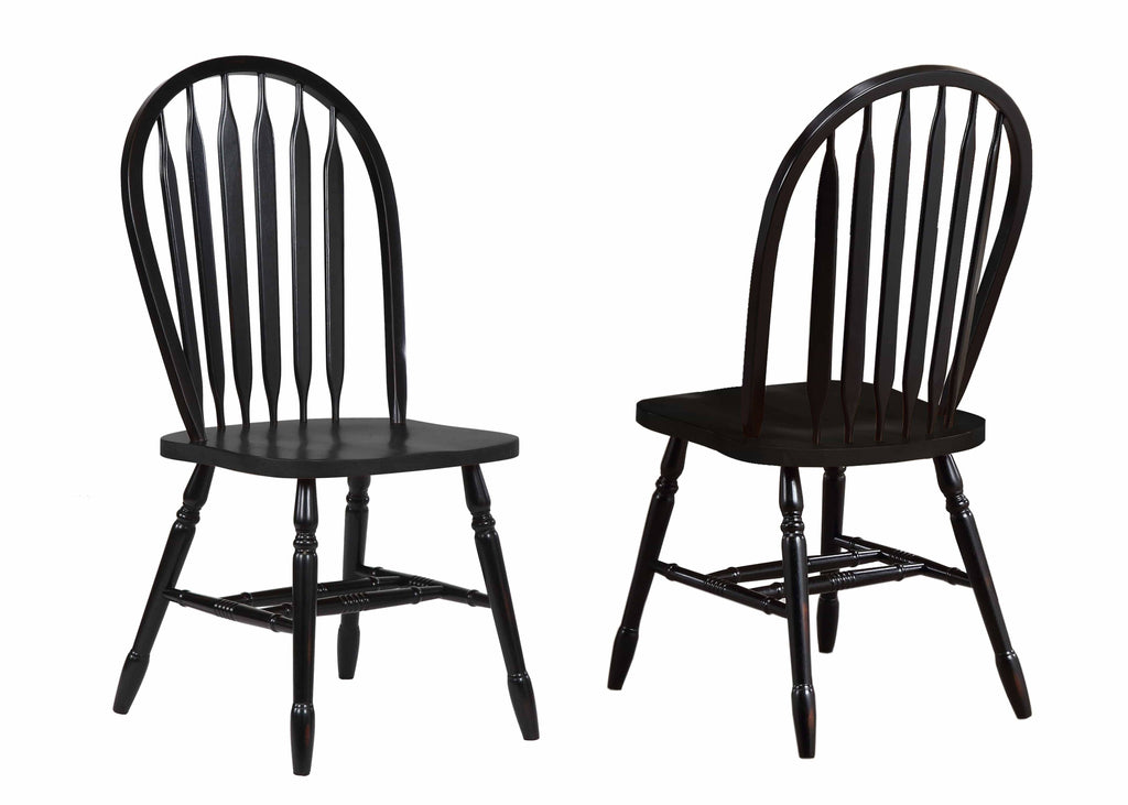Black Cherry 3 Piece Drop Leaf Dining Set with Arrowback Chairs B28451