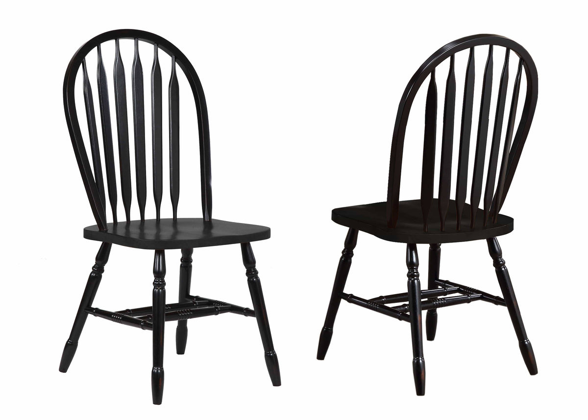 Black Cherry 3 Piece Drop Leaf Dining Set with Arrowback Chairs B28451