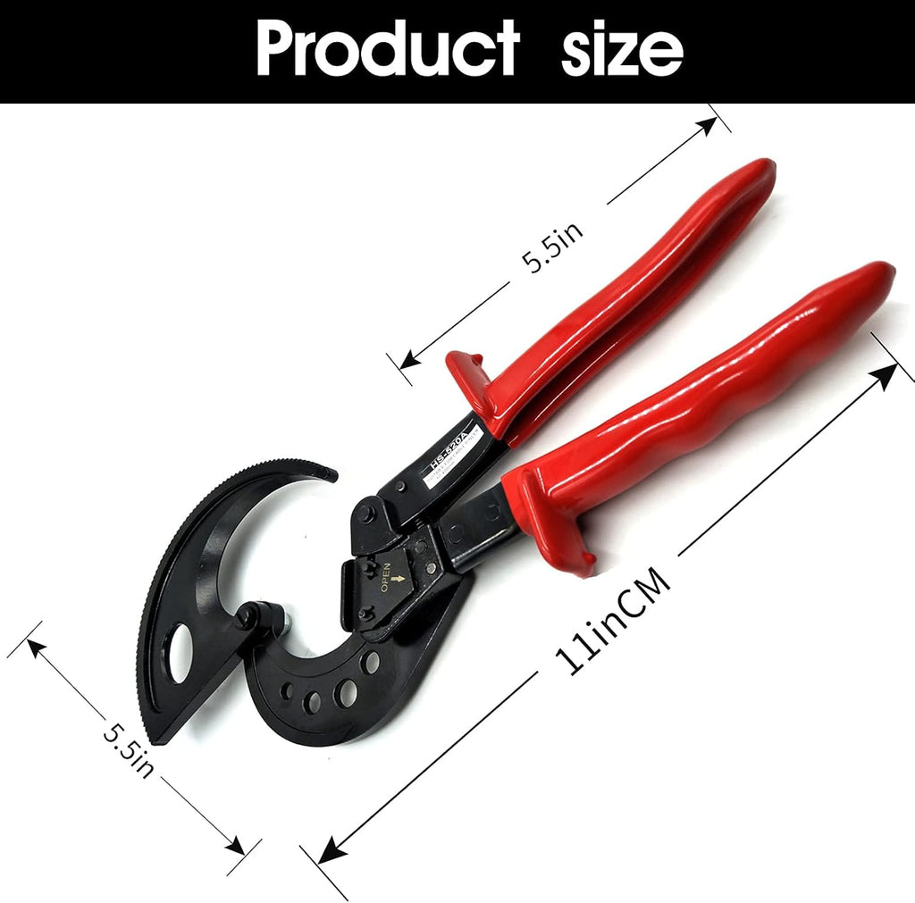 Aluminum Copper Ratchet Cable Cutters, Wire Cutters (400mm2) Pack of 2 T669