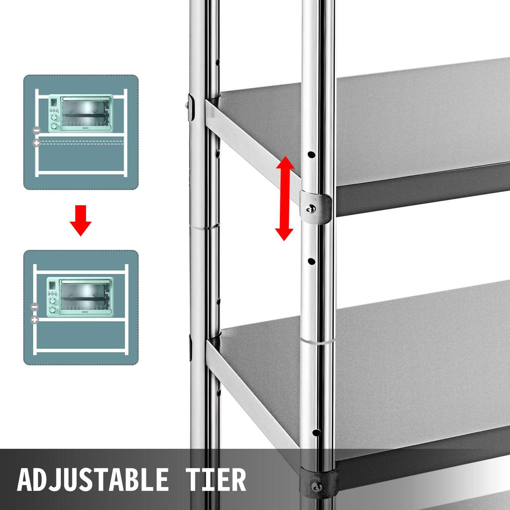 Stainless Steel Kitchen Shelving Unit 48x72 inch N576830