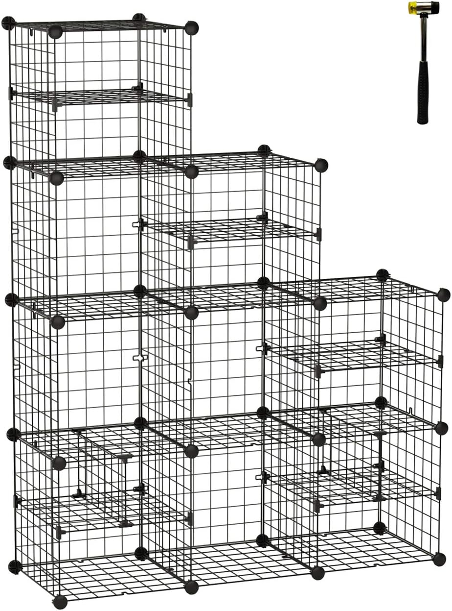 White Wire Cube Storage Shelves I465741