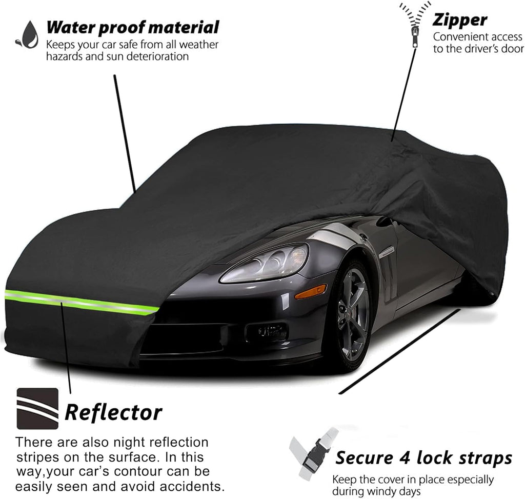 Waterproof Car Cover for C4 Corvette, 190T, Up to 200” L X814286