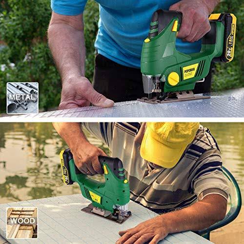 Cordless Jigsaw with LED Light, 2,000mAh Battery H3190