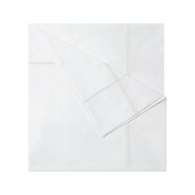 White Twin 100% Cotton Percale Flat Sheet Z469