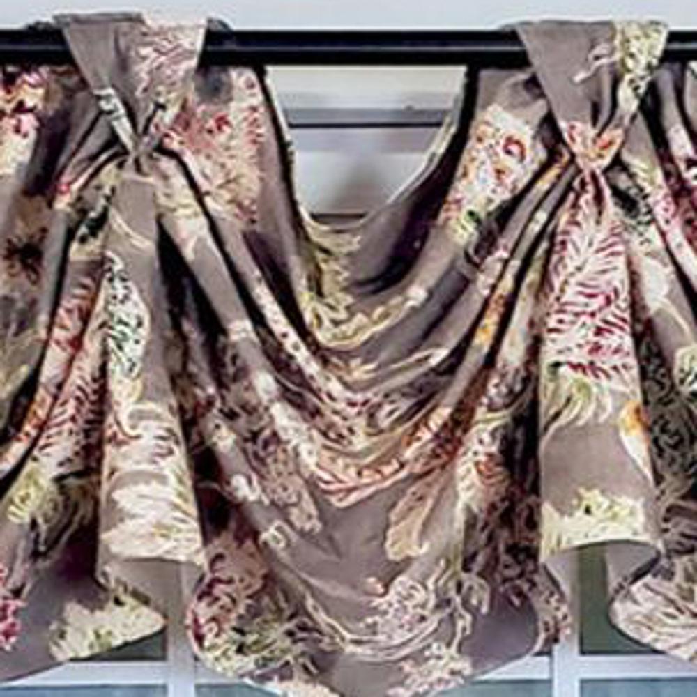 Gray 3-Scoop Window Valance T3001