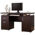 2 Drawer Computer Desk in Cappuccino U744
