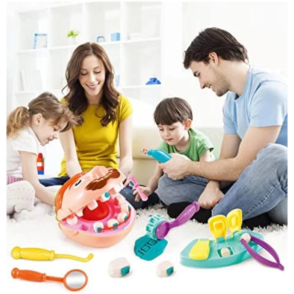 Kids Little Dentist Play Dough Set Toy Doctor Drill and Fill Playset Playdough Toy Set F414676