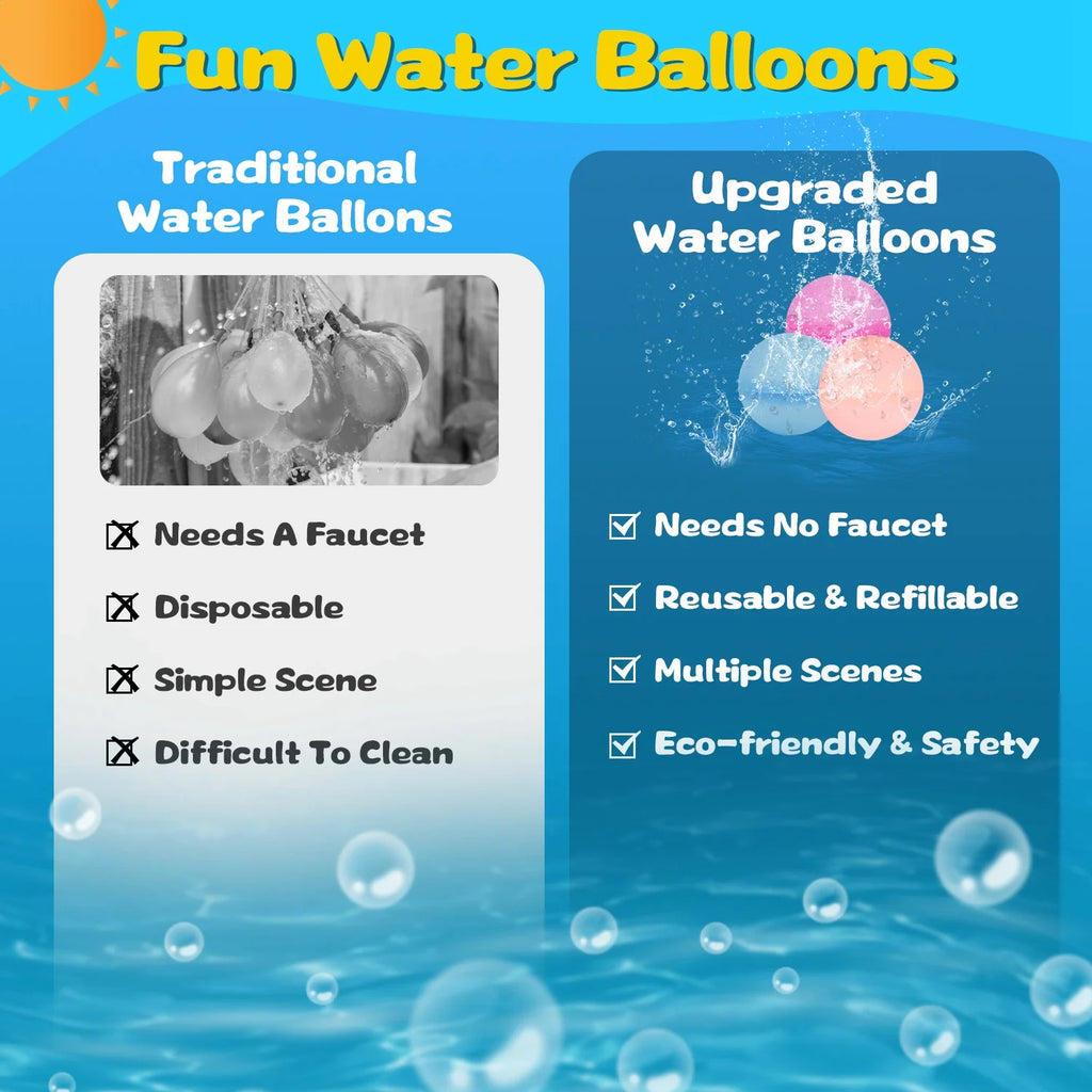 12 Pack Self-Sealing Silicone Water Balloons O261714