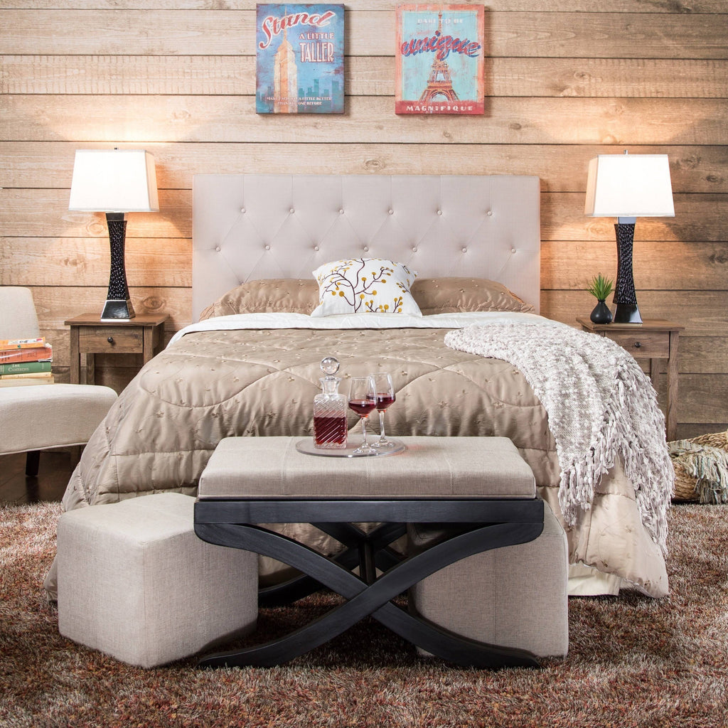 Grey Queen Linen Headboard L365555