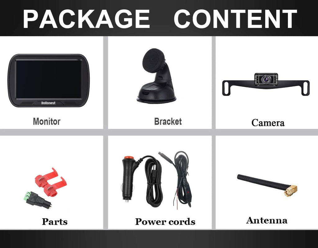 5'' Monitor HD 1080P Bluetooth Wireless Backup Camera E544
