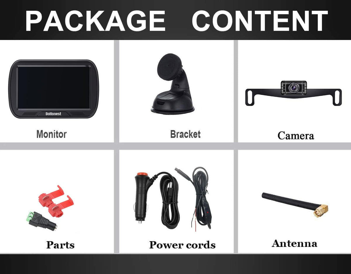 5'' Monitor HD 1080P Bluetooth Wireless Backup Camera E544